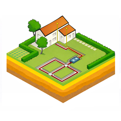 Assainissement non collectif ANC étude de sol fosse toutes eaux épandage terrain